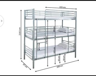 Cama Litera triple Resistente