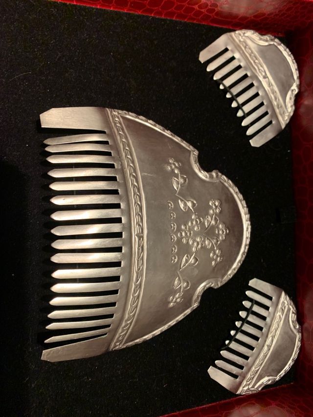 peinetas fallera plata pequeñas