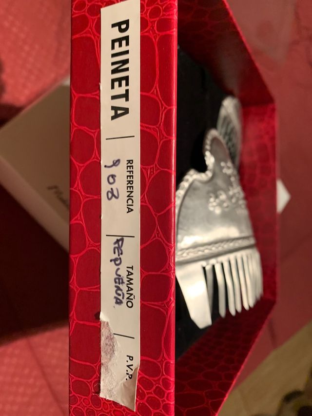 peinetas fallera plata pequeñas