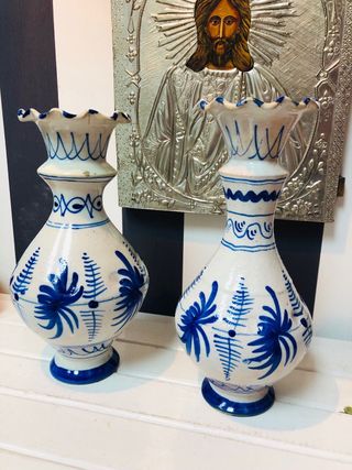 Pareja piezas ceramica