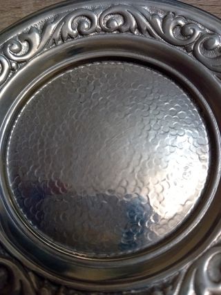Plato plateado antiguo