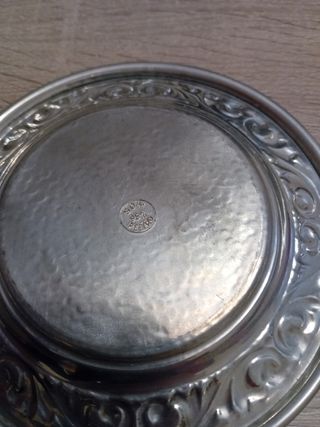 Plato plateado antiguo