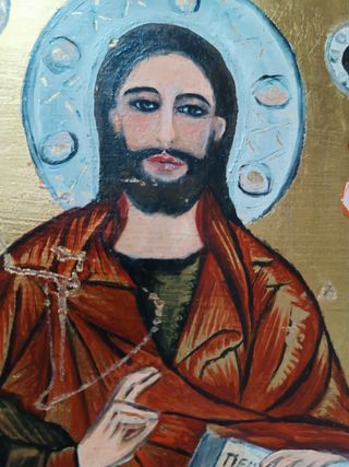 Icono oleo sobre tabla