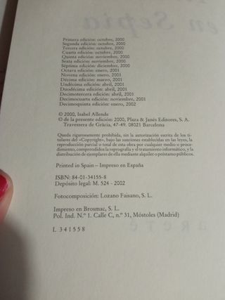 Lote 3 libros Isabel Allende