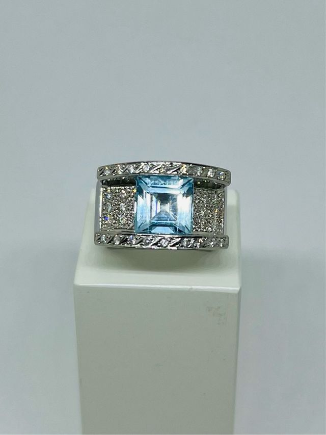 Anillo Oro Blanco 18K