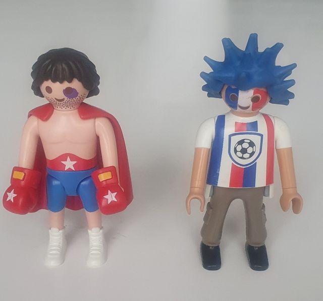Playmobil boxeador y hooligan