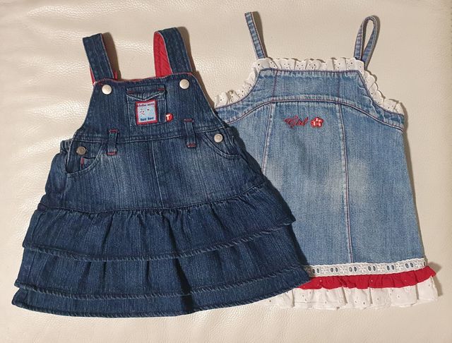 Lote 2 vestidos vaqueros 9-12 meses
