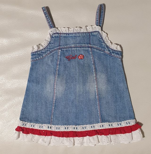 Lote 2 vestidos vaqueros 9-12 meses