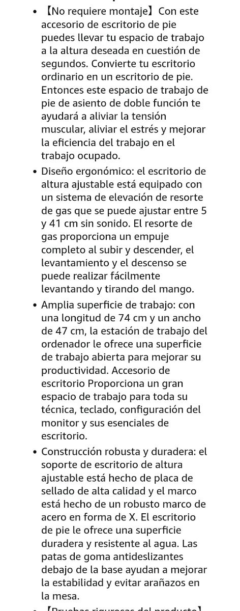 Soporte de escritorio regulable y plegab