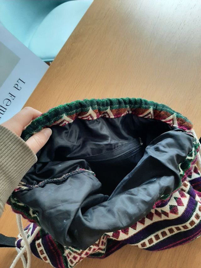 Bolsa / mochila de tela de Ecuador