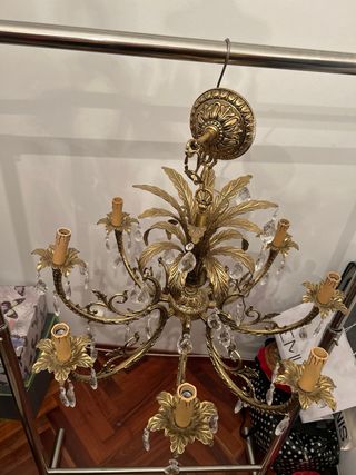 LAMPARA DE BRONCE FUNDIDO