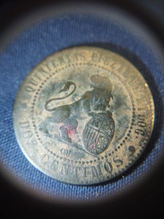 🪙Lote 2 MONEDAS 2 cent 1870y1 cent Alfonso 13