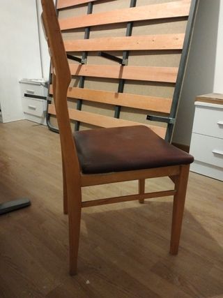 Sillas madera acolchada (4)