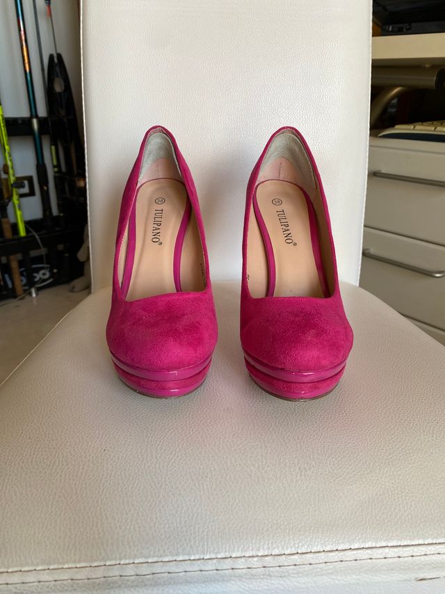 Tulipano tacchi alti decollete fucsia rosa 38