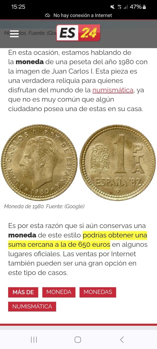 1 peseta 1980 *80 "España 82"