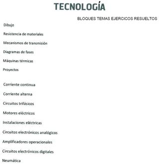 Ejercicios y temas oposiciones tecnologia