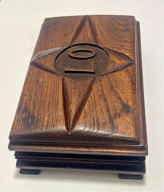 ANTIGUA CAJA DE MADERA