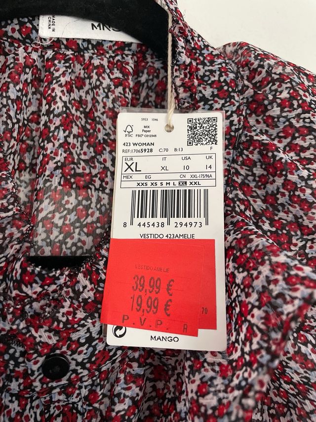 vestido XL mango nuevo