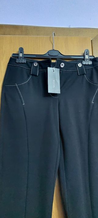 Pantaloni twill tg.40  nero donna