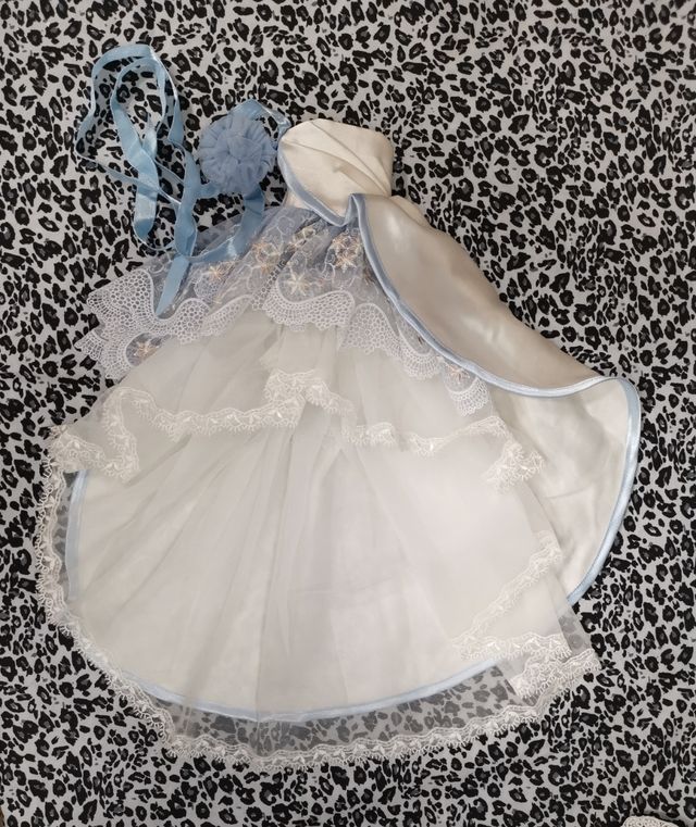 Vestido celeste/blanco para Msd/Minifee