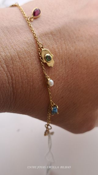 TOUS Pulsera de Oro 18K con Gemas y Diamantes Powe