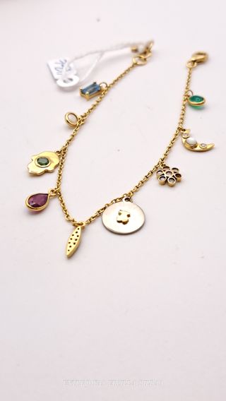 TOUS Pulsera de Oro 18K con Gemas y Diamantes Powe