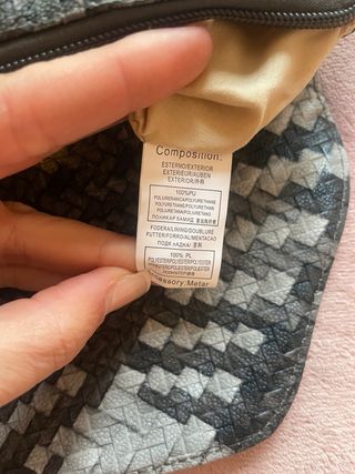 bolso mano gris tipo sobre nuevo
