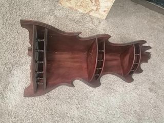 Estante de canto em madeira, escaparate 100cm