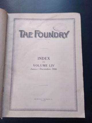 The foundry anno 1926