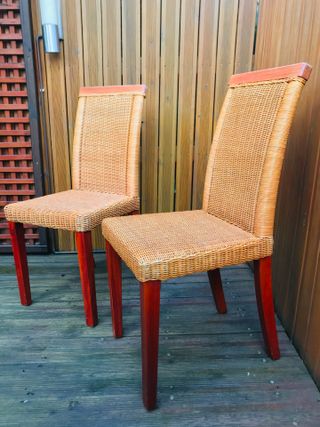 REBAJADAS! DOS SILLAS DE MIMBRE BOHO CHIC