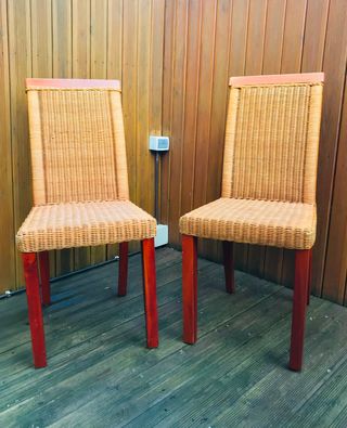 REBAJADAS! DOS SILLAS DE MIMBRE BOHO CHIC