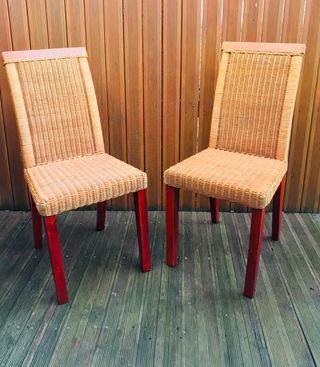 REBAJADAS! DOS SILLAS DE MIMBRE BOHO CHIC