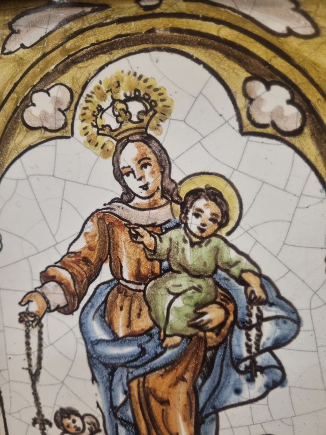 TRÍPTICO CERÁMICO VIRGEN DEL ROSARIO
