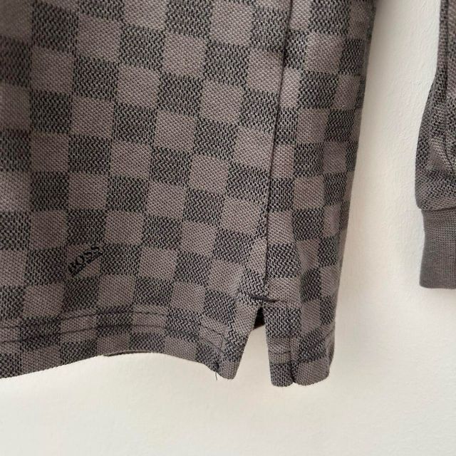 Polo Hugo Boss Hombre - Gris Cuadros - Talla M