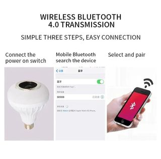 Pack 2 lâmpada Bluetooth inteligente
