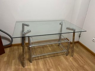 mesa de comedor de cristal