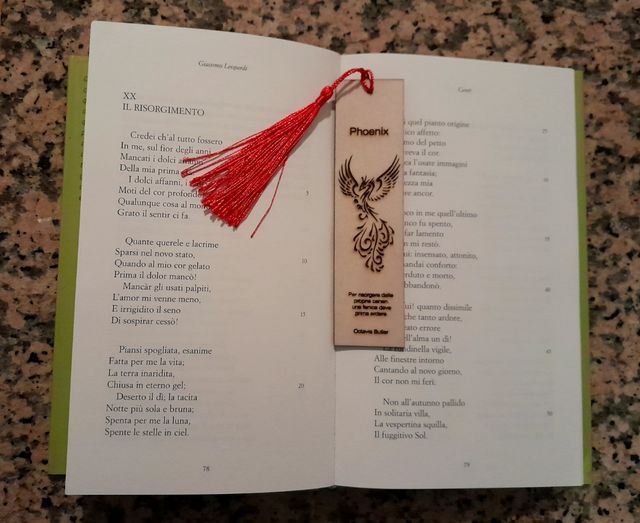 Segnalibro in legno personalizzabile