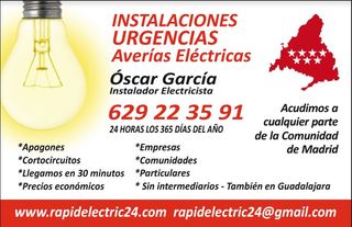 ELECTRICISTA ECONOMICO 24 HORAS
