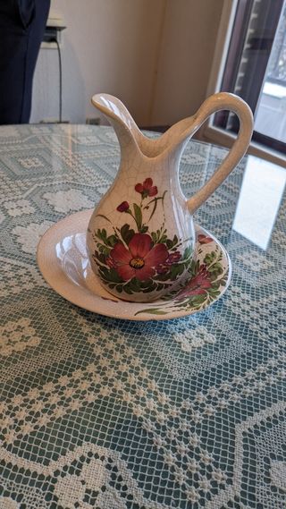 Conjunto Jarrón y plato