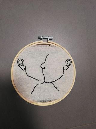 Gay kiss embroidery