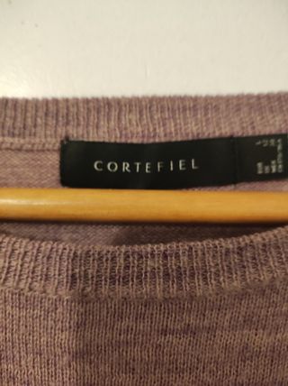 Jersey rosa violeta jaspeado. Cortefiel talla L