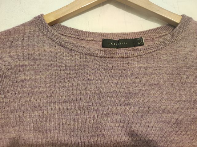 Jersey rosa violeta jaspeado. Cortefiel talla L