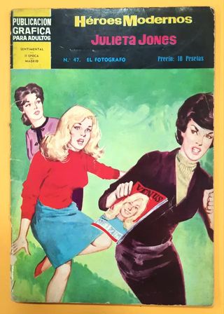 Cómics originales JULIETA JONES. Héroes Modernos.
