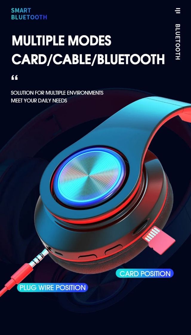 Auriculares LED inalambricos Bluetooth