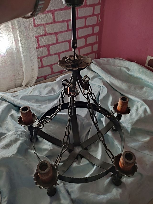 Lampara de forja comedor