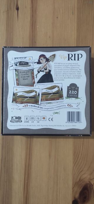 Juego de mesa cartas Vip Rip valencià 2022
