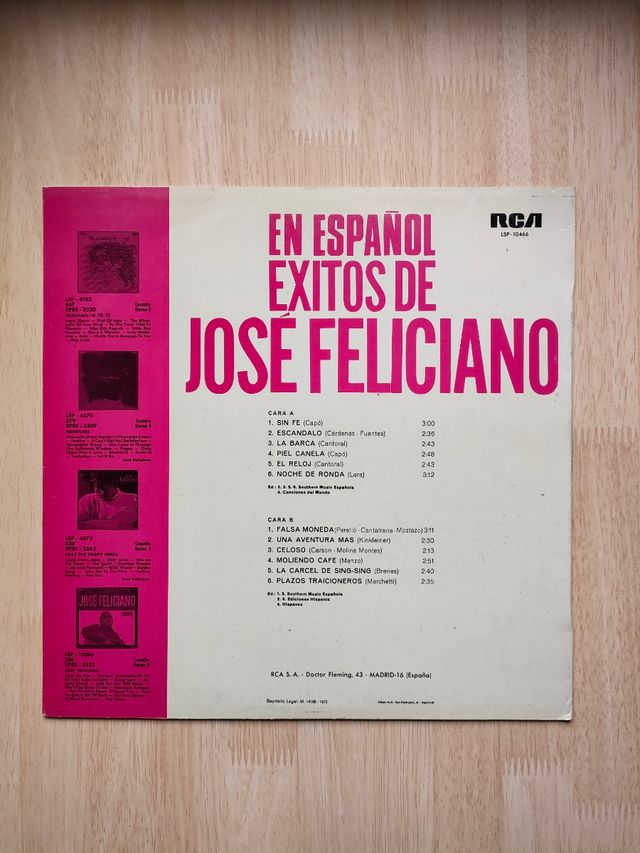 Vinilo de José Feliciano