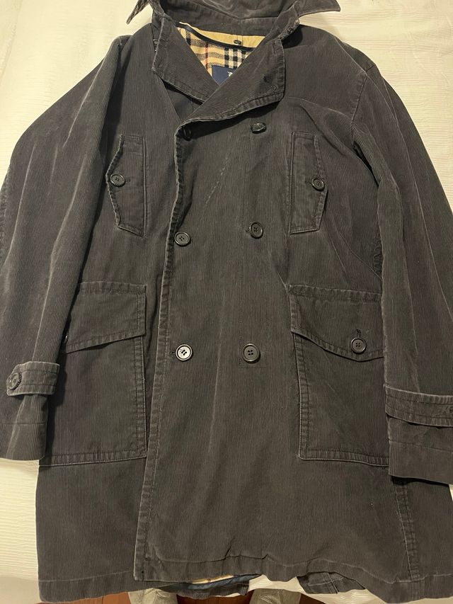 Parka hombre gris de pana Burberry
