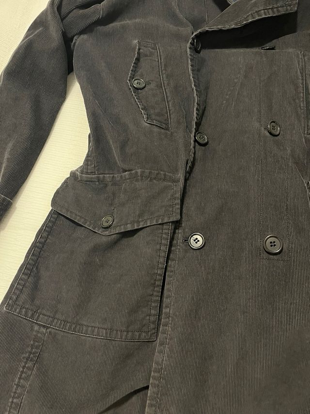 Parka hombre gris de pana Burberry