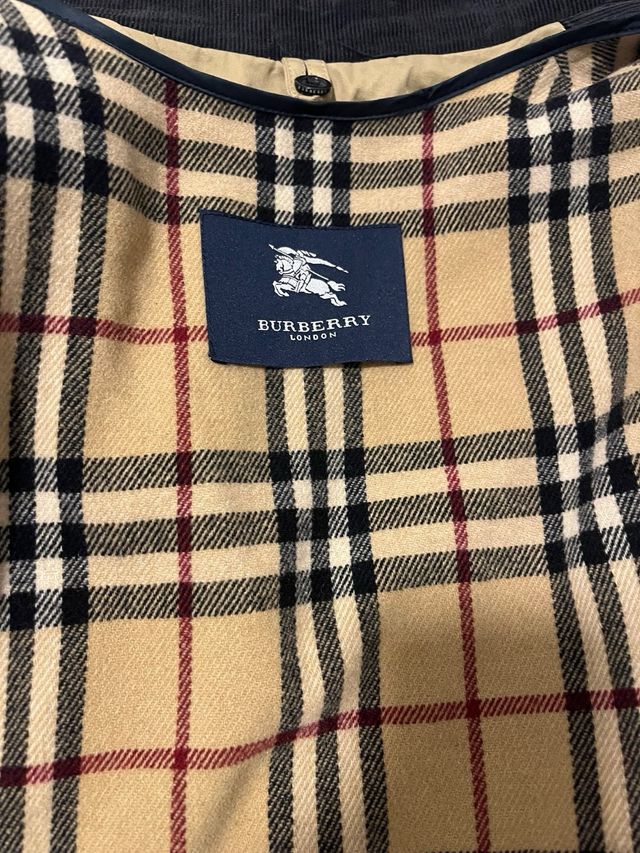Parka hombre gris de pana Burberry